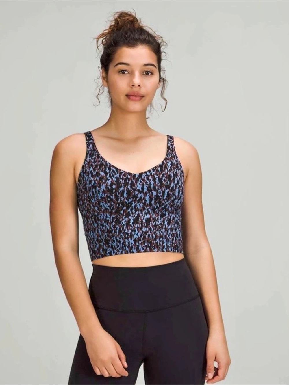 NWT Lululemon Align Tank Top Leopard Camo Blue Nile Multi Size 14
